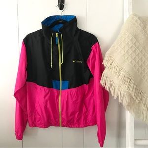 Columbia Windbreaker Colorblock Womens Medium